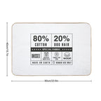 80 Cotton 20 Dog Hair by Tobe Fonseca  Non-Slip Bath Mat