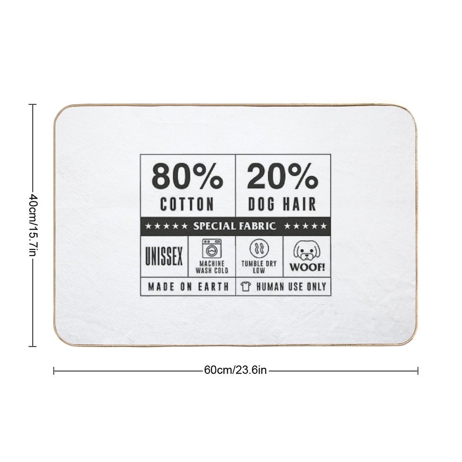 80 Cotton 20 Dog Hair by Tobe Fonseca  Non-Slip Bath Mat