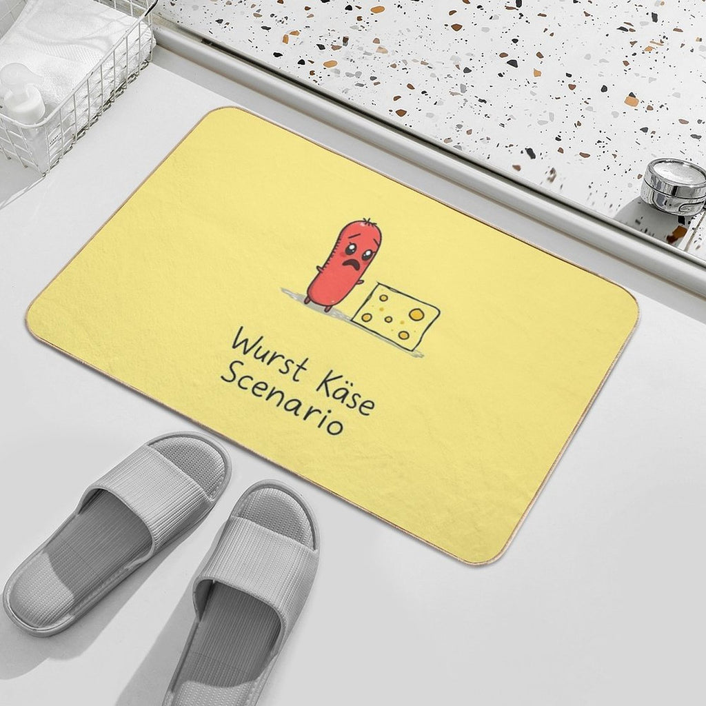 Wurst Käse Scenario – Funny German Food Pun  Toxin-Free Bath Mat