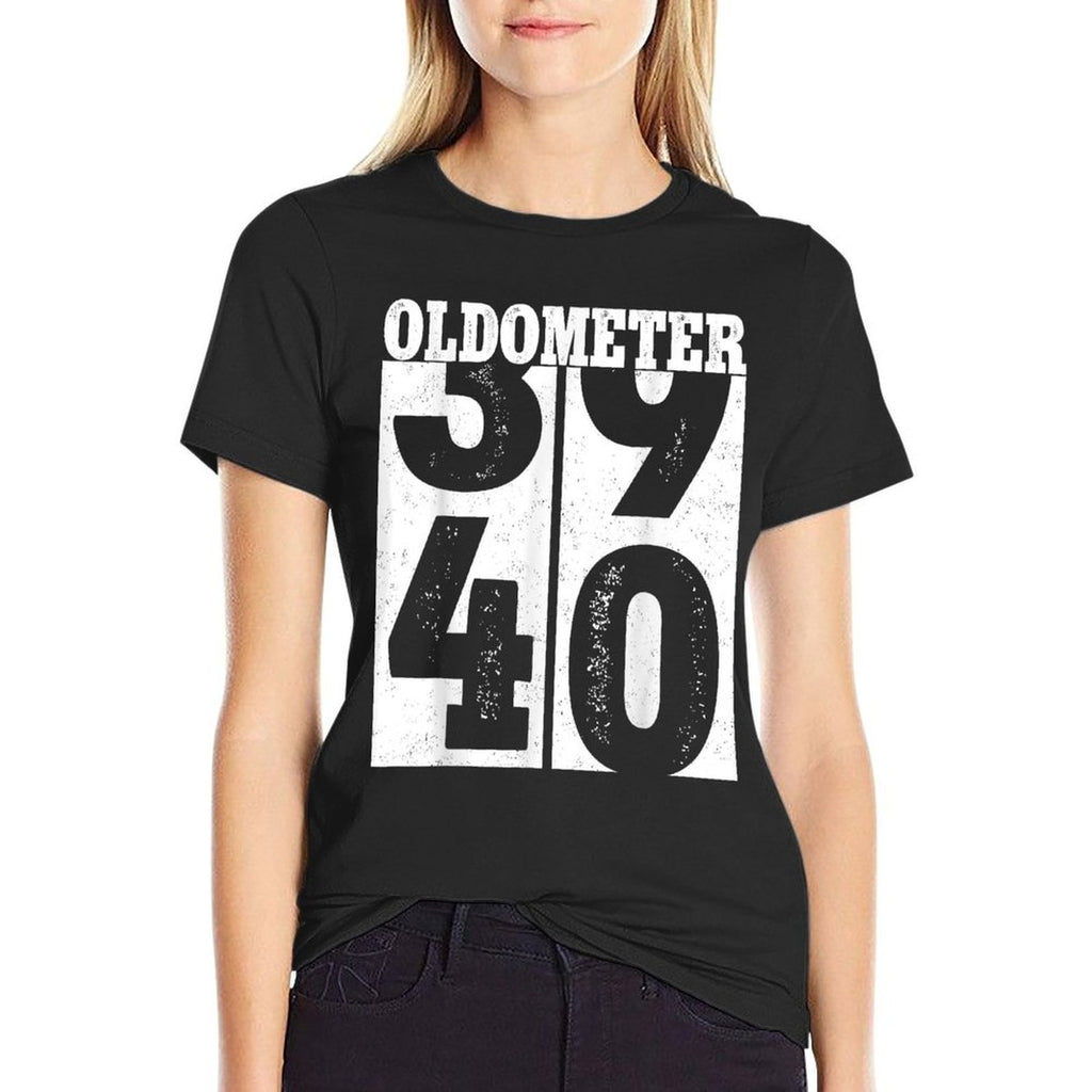 40th Birthday Gifts Oldometer 39-40 Men Women Funny Vintage  Eco-friendly Material T-Shirt