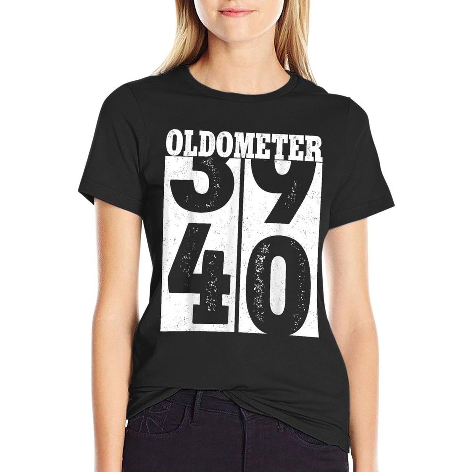 40th Birthday Gifts Oldometer 39-40 Men Women Funny Vintage  Eco-friendly Material T-Shirt