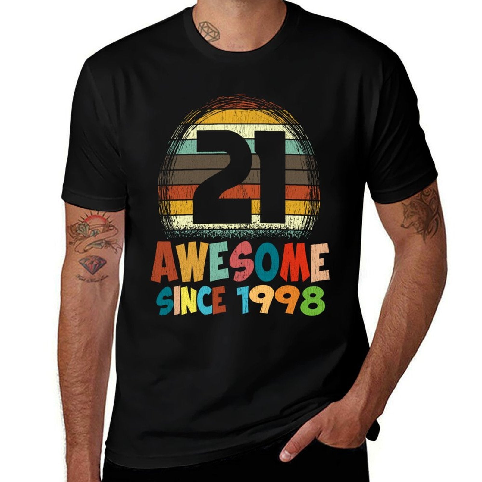 21st Birthday Retro Vintage 21st Birthday Gifts Sweatshirt  Graphic-printed T-Shirt