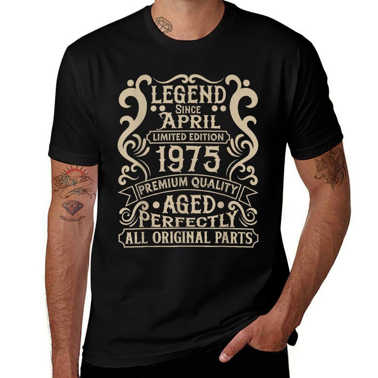 April 1975 50th Birthday Decorations Vintage 50 Birthday  Versatile T-Shirt
