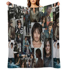 Norman Reedus Fan Made Assorted Random Photo Collage Machine-washable Throw Blanket