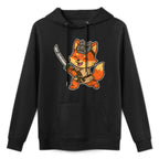 Cute Samurai Fox Katana Warrior Raglan Baseball Shape Retention Hoodie