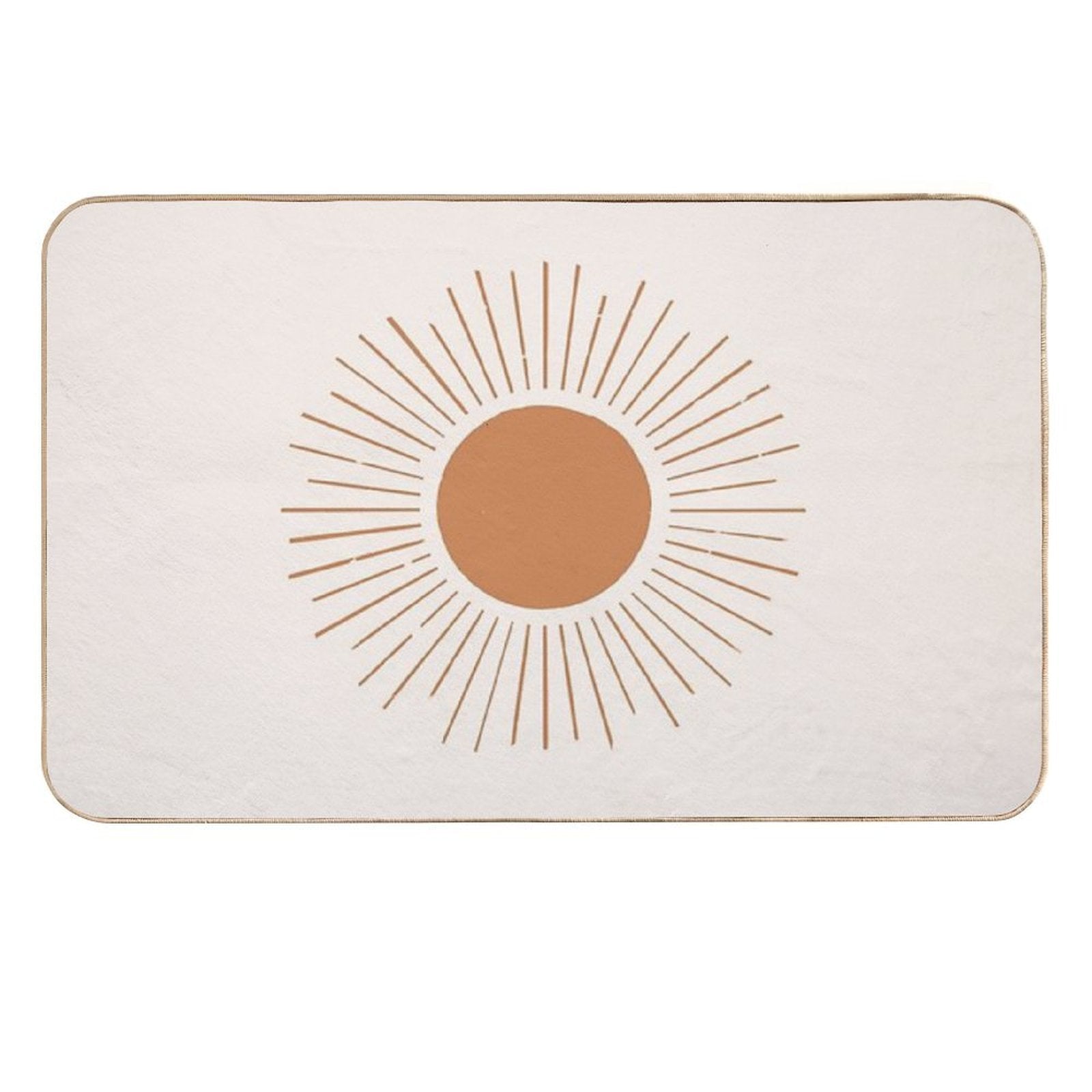 Terracotta Boho Sun Rays  Rapid-Drying Bath Mat