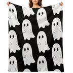 Cute Ghost Easy Care Throw Blanket