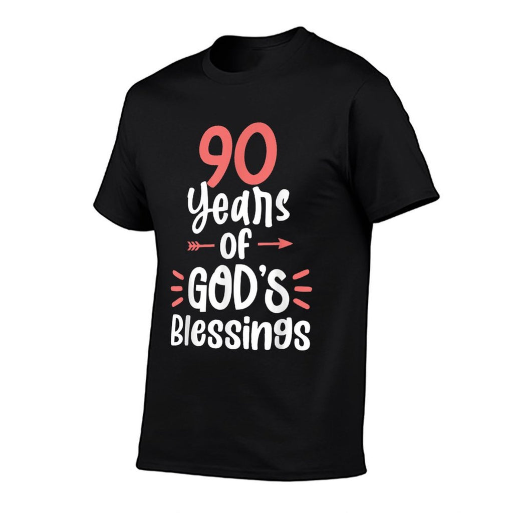 90 Years of God's Blessings 90 Year Old Happy 90th Birthday  Relaxed-fit T-Shirt