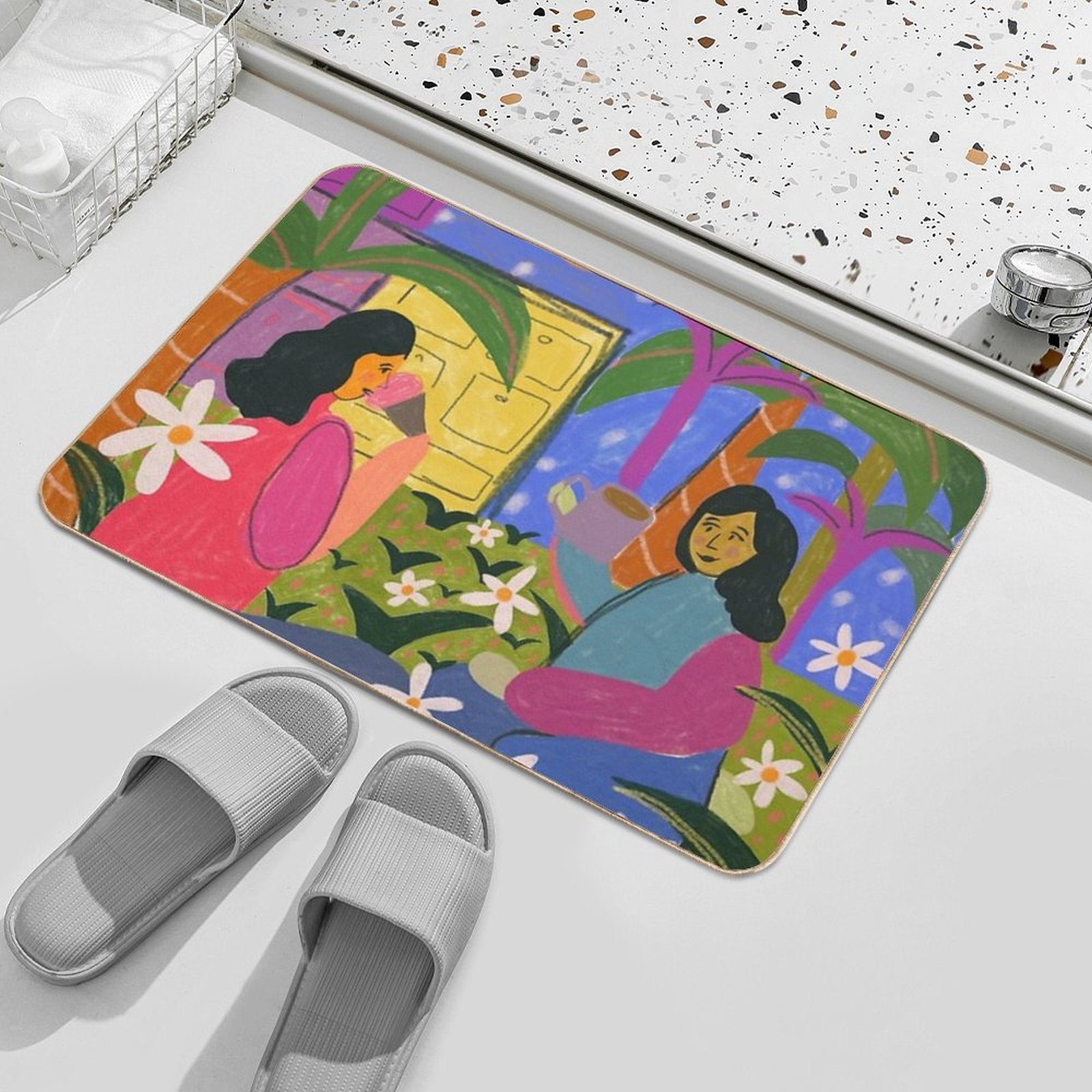 Land of Daisies  Toxin-Free Bath Mat