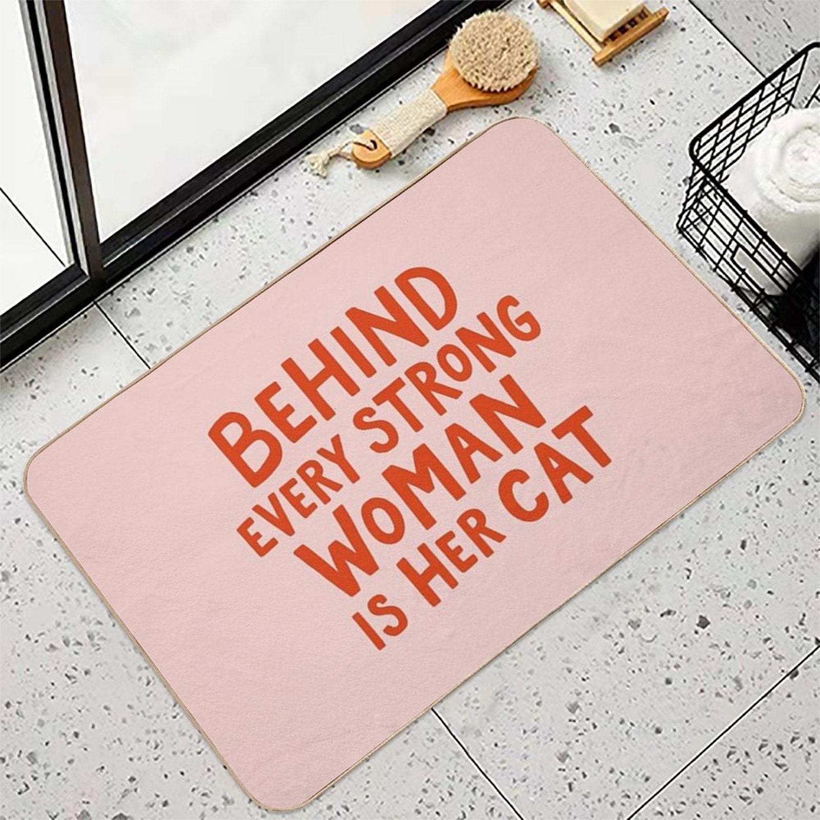 Behind Every Strong Woman  Slip-Resistant Bath Mat