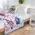 Aphmau And Friends Love Heart Meemeow Cat Pattern Comfort Throw Blanket