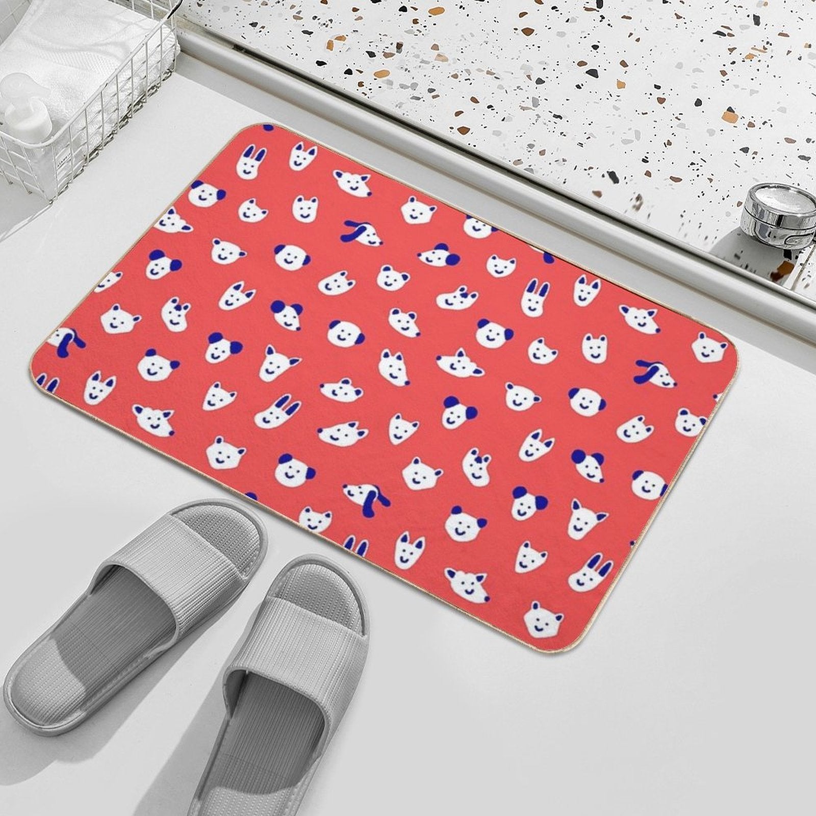 Cuties in Red  Anti-Trip Bath Mat
