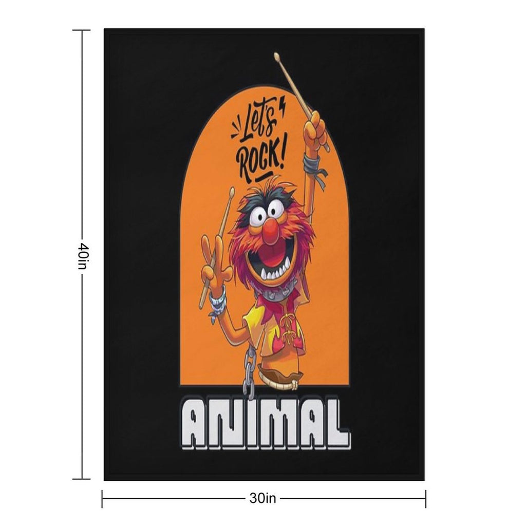 Muppets - Animal (Let's Rock!) Sustainable Throw Blanket