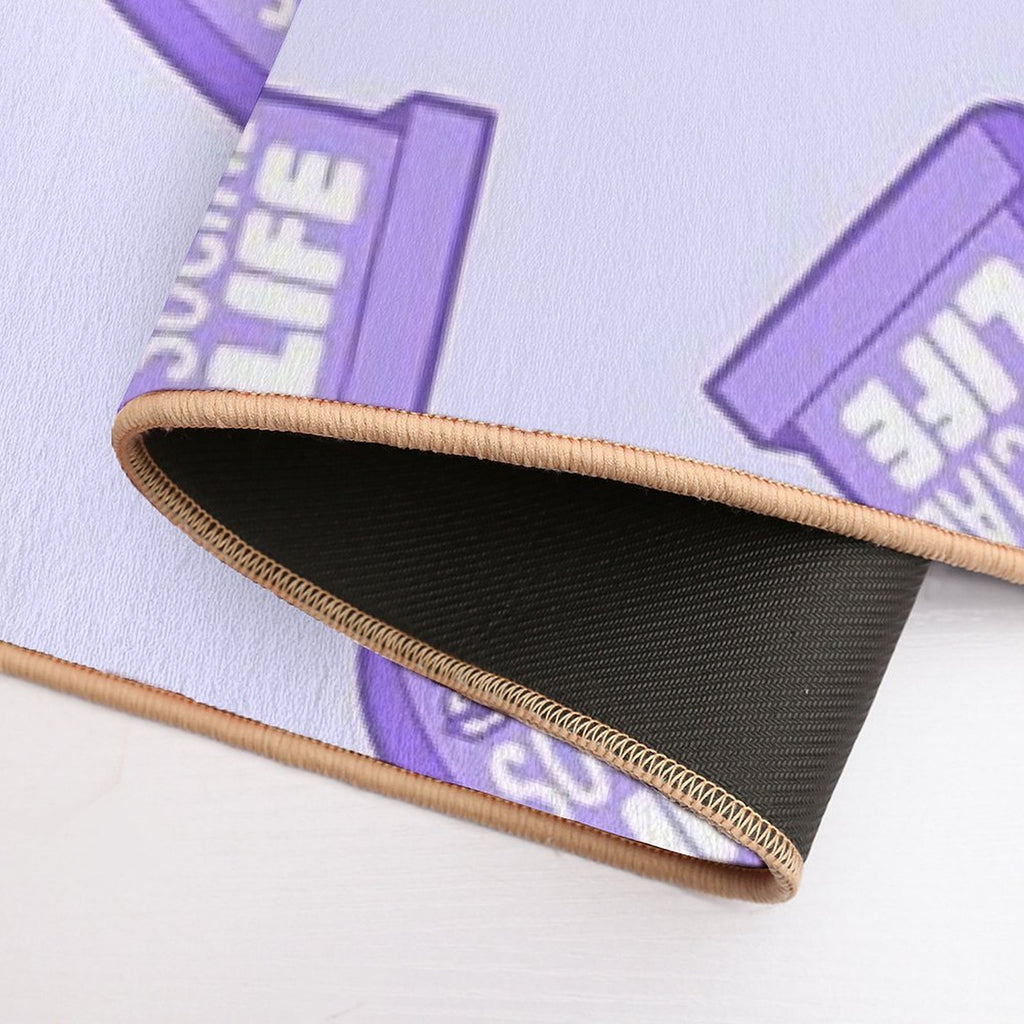 Here Lies My Social Life in Lilac  Non-Slip Bath Mat