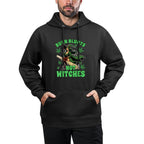 Weed Stoner Cannabis Witch Halloween Burn Blunts Not Witches Kangaroo Pocket Hoodie