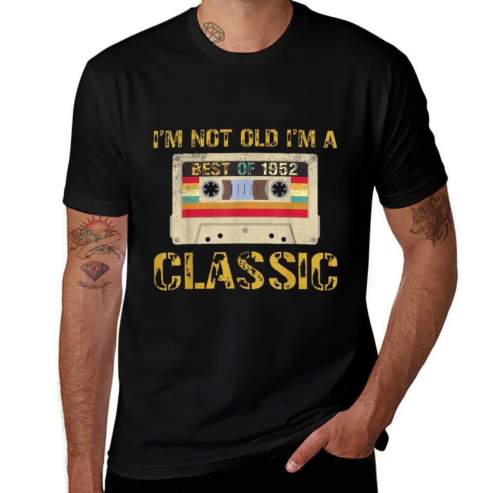 70 Birthday Decorations Men Best of 1952 BDay 70th Birthday  Vintage-inspired T-Shirt