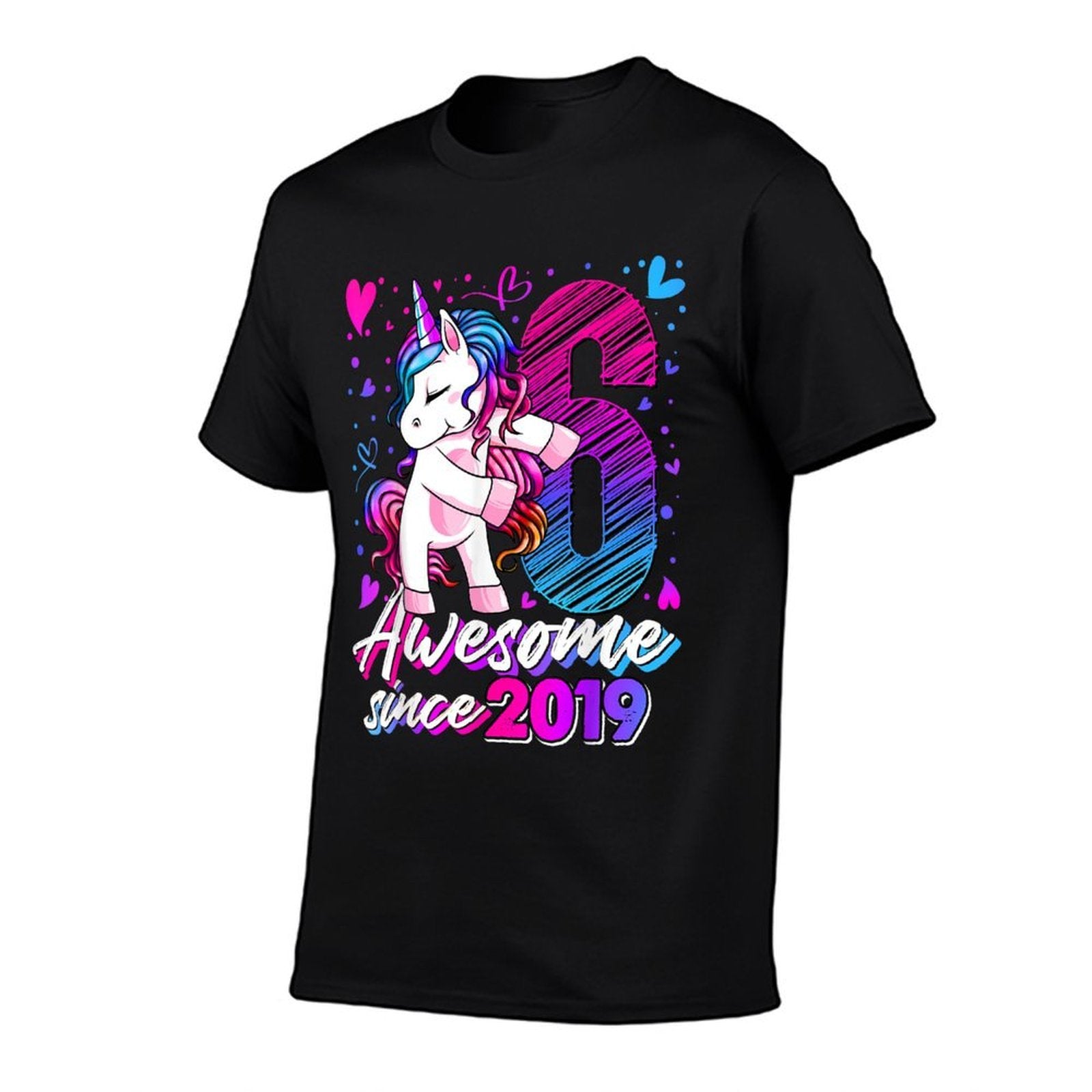 6 Year Old Unicorn Gifts For Girls 6th Birthday Girl Party  Fade-proof Color T-Shirt