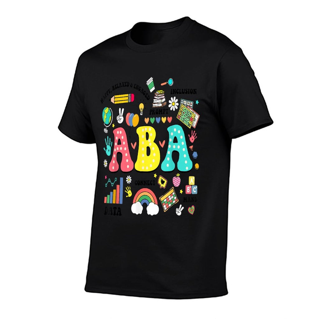 ABA Therapist Behavior Analyst Autism Therapy RBT Floral  Trendy Pattern T-Shirt