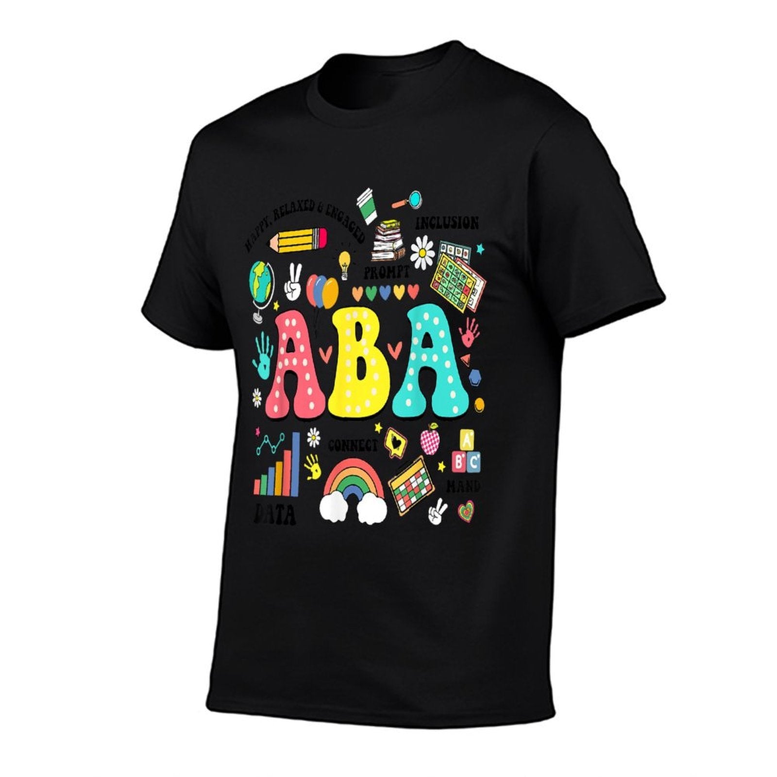 ABA Therapist Behavior Analyst Autism Therapy RBT Floral  Trendy Pattern T-Shirt