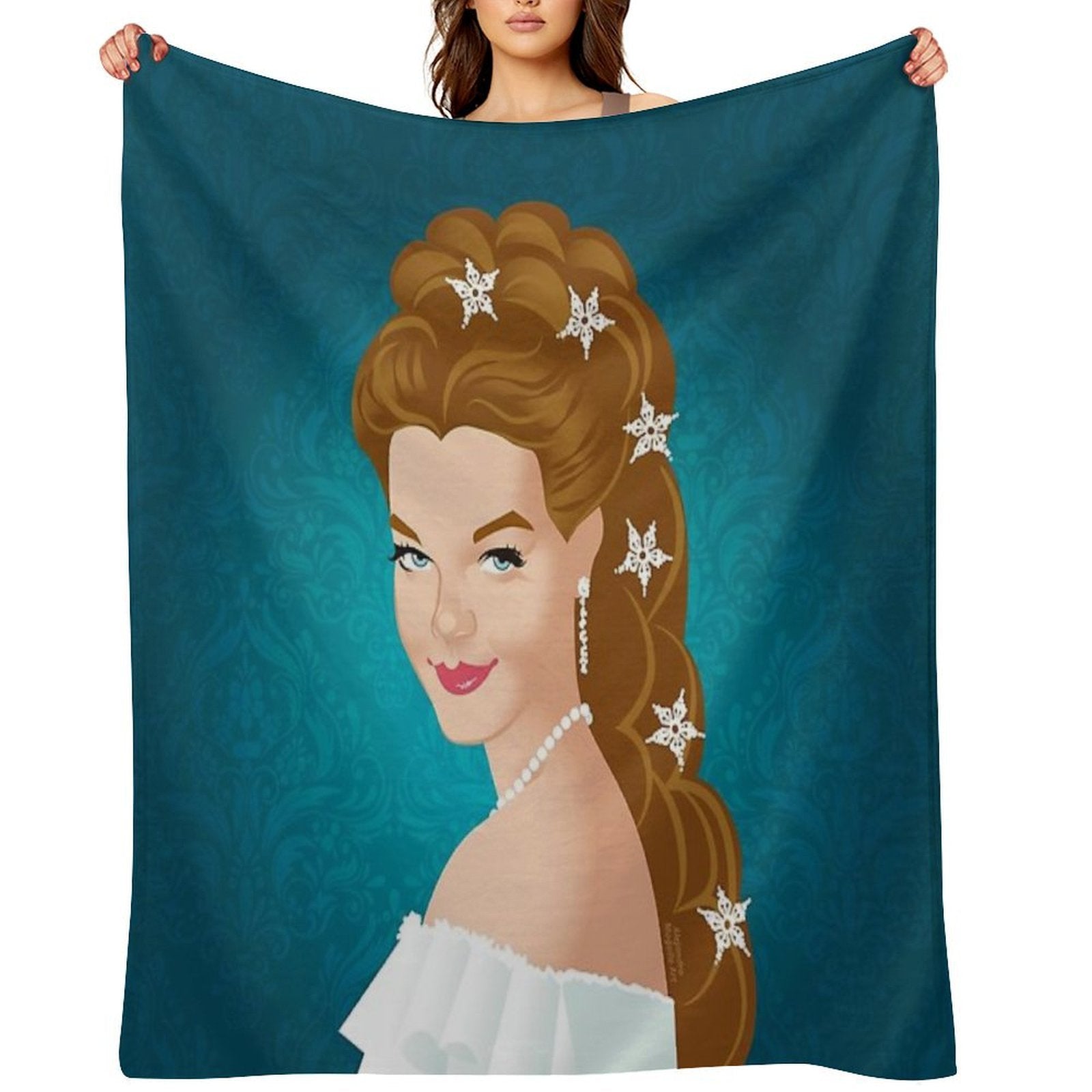 Empress Sissi Plush Throw Blanket