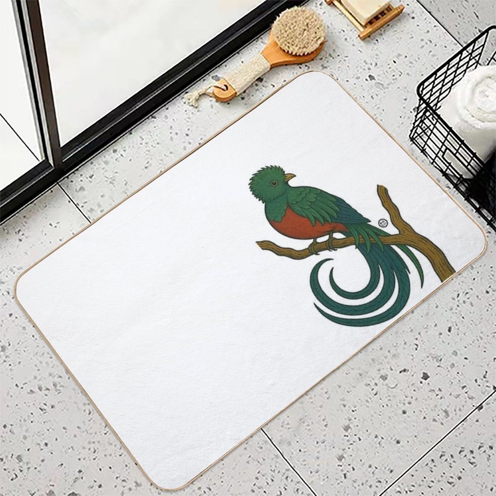 Quetzal - Vintage Japanese Style Quetzal  Versatile Bath Mat