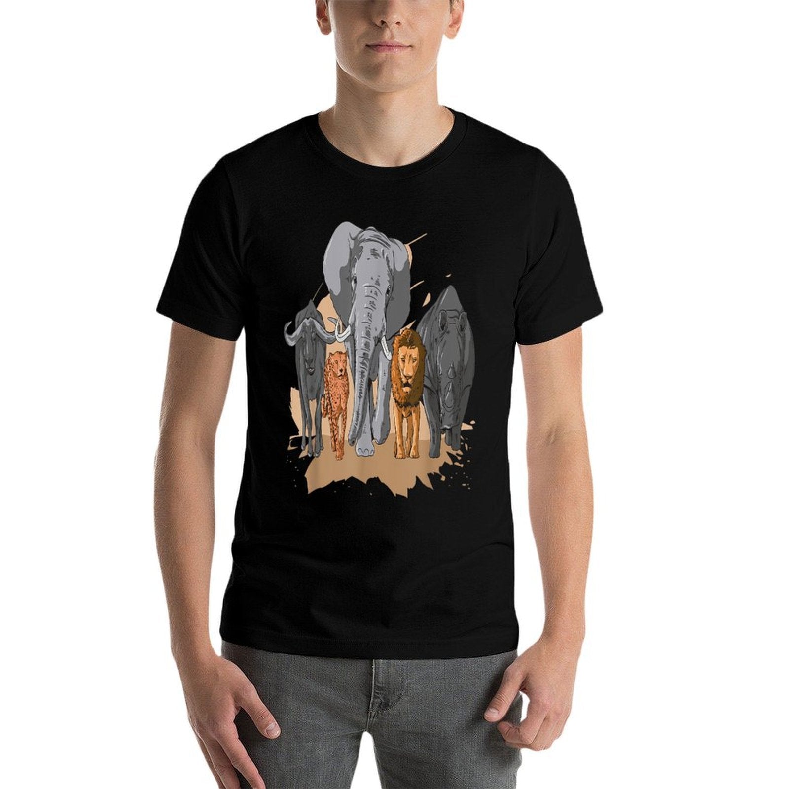 African Big Five Design African Animal Safari Animals Safari  Breathable T-Shirt