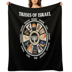 12 Twelve Tribes of Israel Hebrew Israelite Judah Jerusalem Quick-dry Throw Blanket