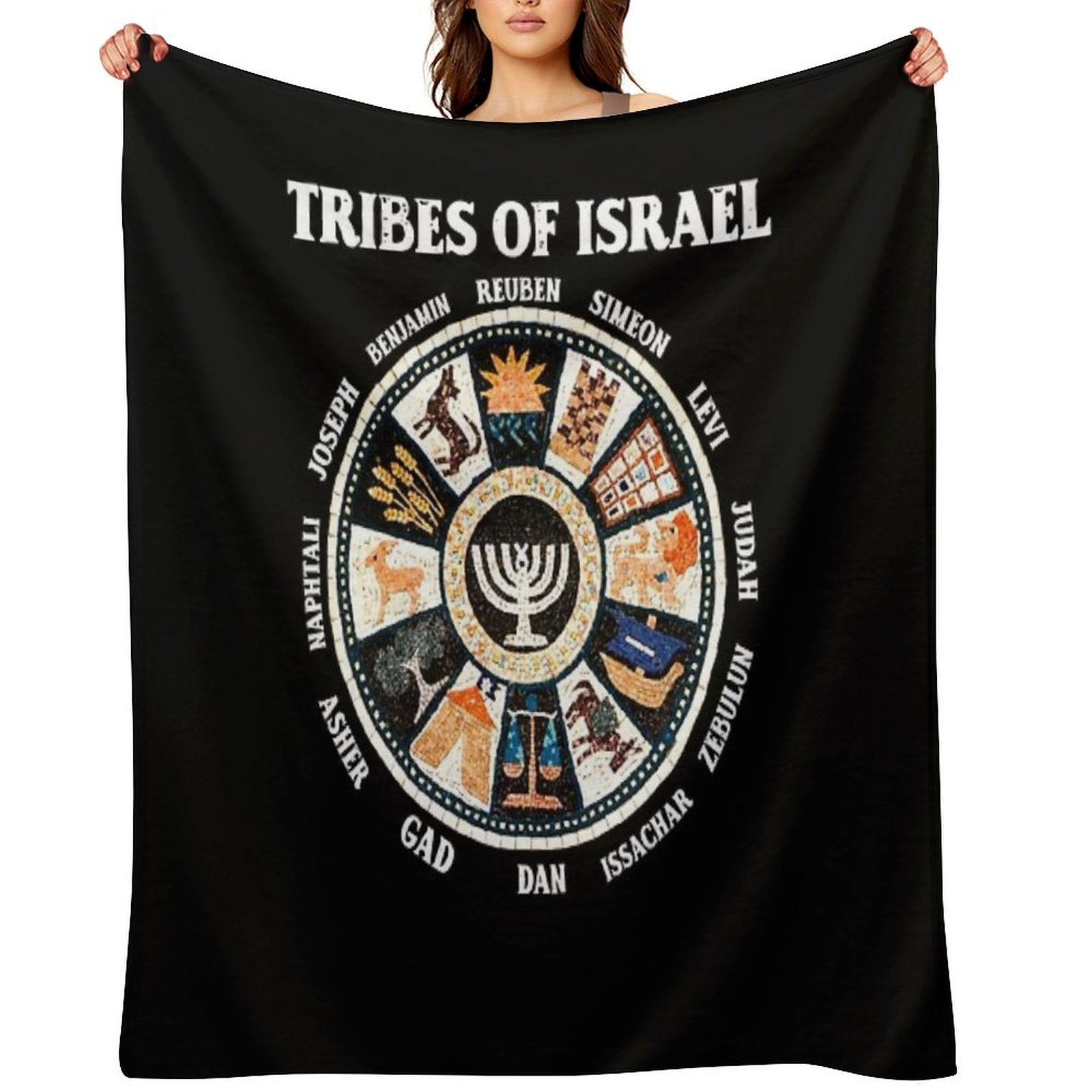 12 Twelve Tribes of Israel Hebrew Israelite Judah Jerusalem Quick-dry Throw Blanket