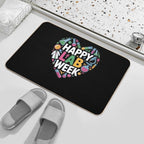 Happy Lab Week 2025 Medical Lab Tech Laboratory Technician  Dirt-Trapping Bath Mat