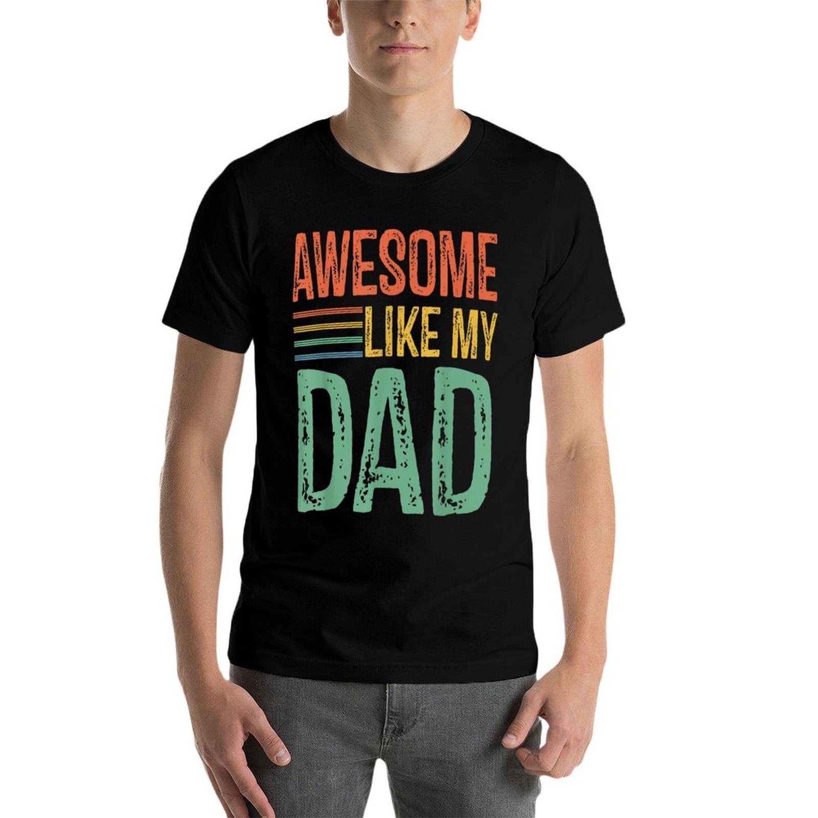 Awesome Like My Dad Kids Daughter Dad And Son Matching  Soft T-Shirt