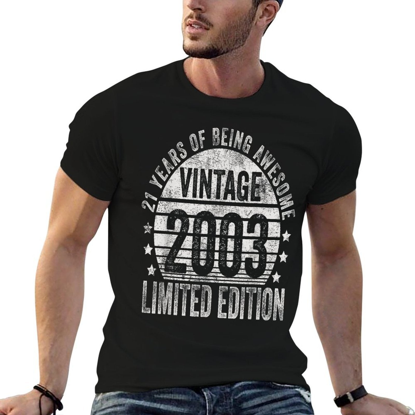 21 Year Old Gifts Vintage 2003 Limited Edition 21st Birthday  Slim-fit Cut T-Shirt