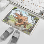 Happy Triceratops Durable Bath Mat