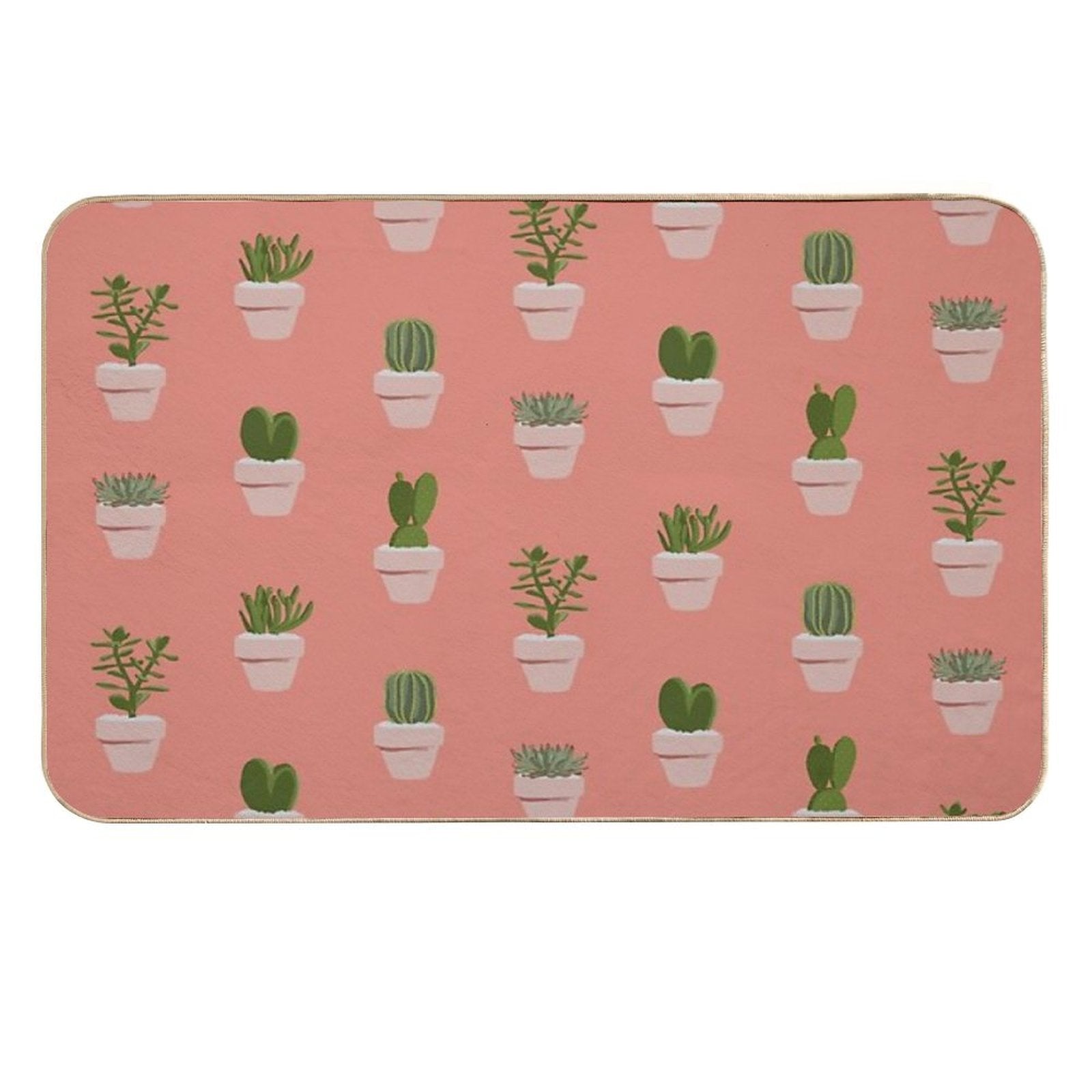 Cacti & Succulent  Easy To Clean Bath Mat