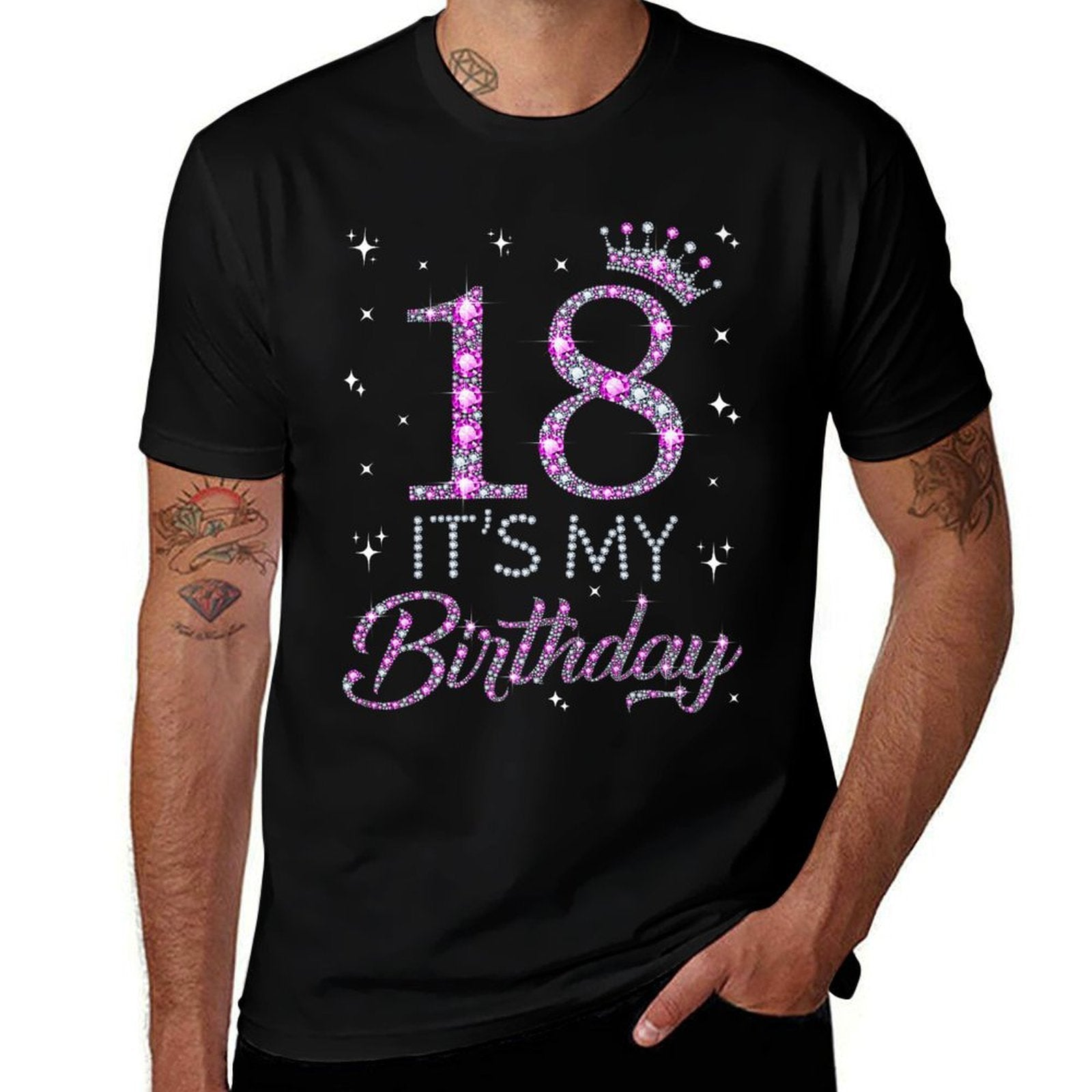 18 It's My Birthday Pink Crown Happy 18th Birthday Girl Premium  Eco-friendly Material T-Shirt