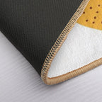 Lemon. Cute Fruit in Flat, Minimalistic Style  Stain-Proof Bath Mat