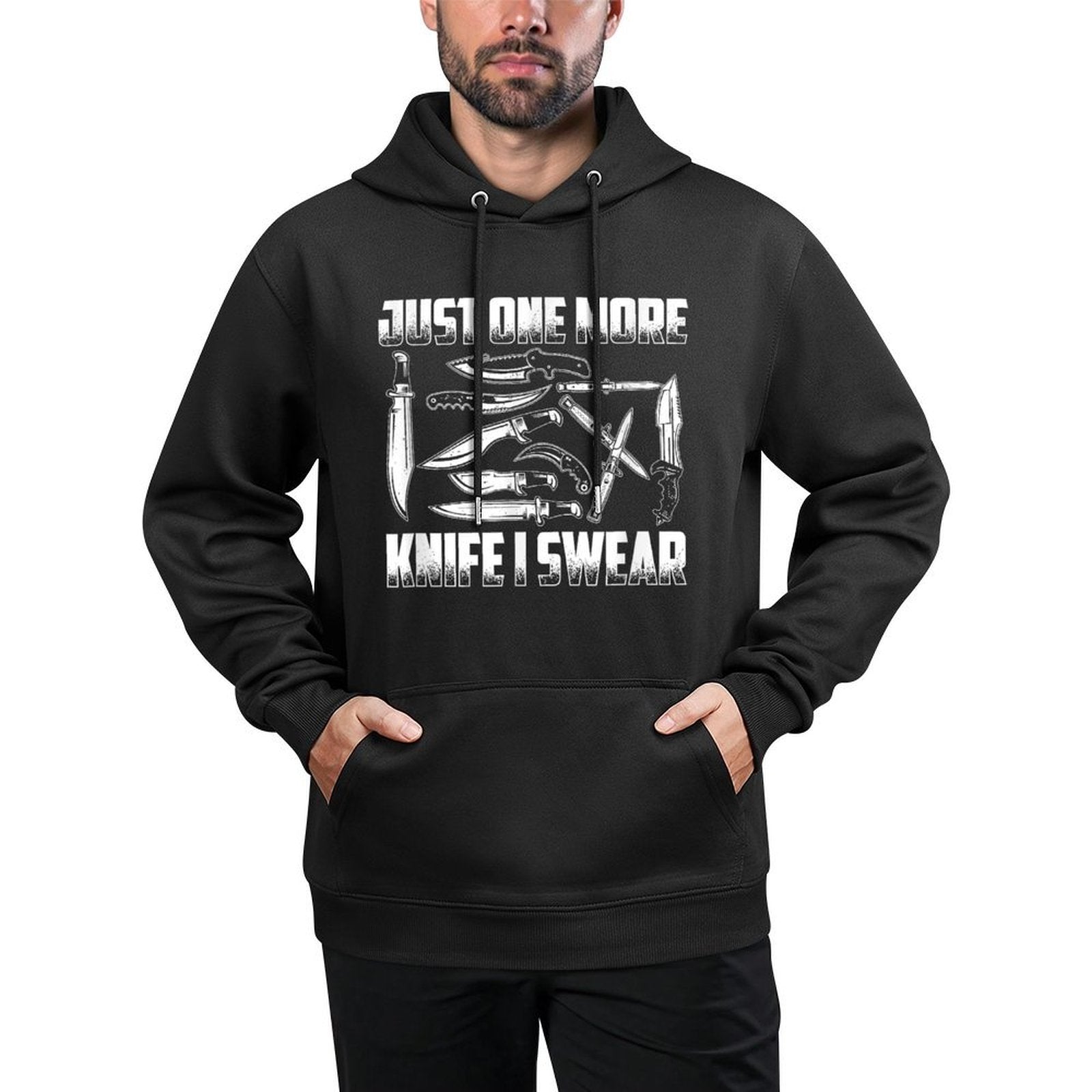 Just One More Knife - Knife Collector Durable Construction Hoodie