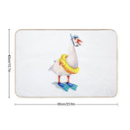 Snorkeling Goose  Absorbent Bath Mat