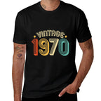 1970 50th Birthday Gift Vintage Retro Men Women 50 Years Old  Cotton T-Shirt