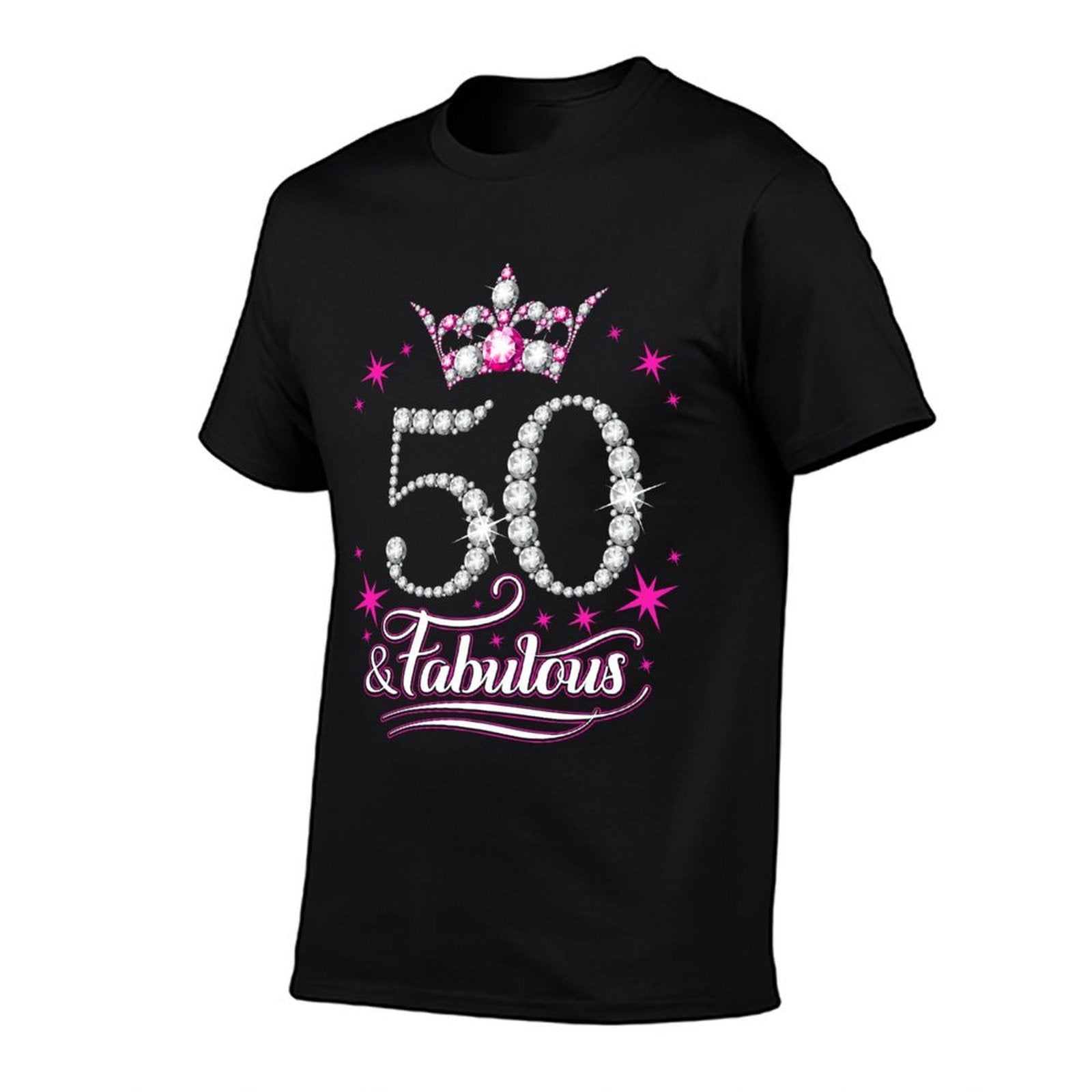 50th Birthday. 50 And Fabulous Women's, Ladies  Cotton T-Shirt