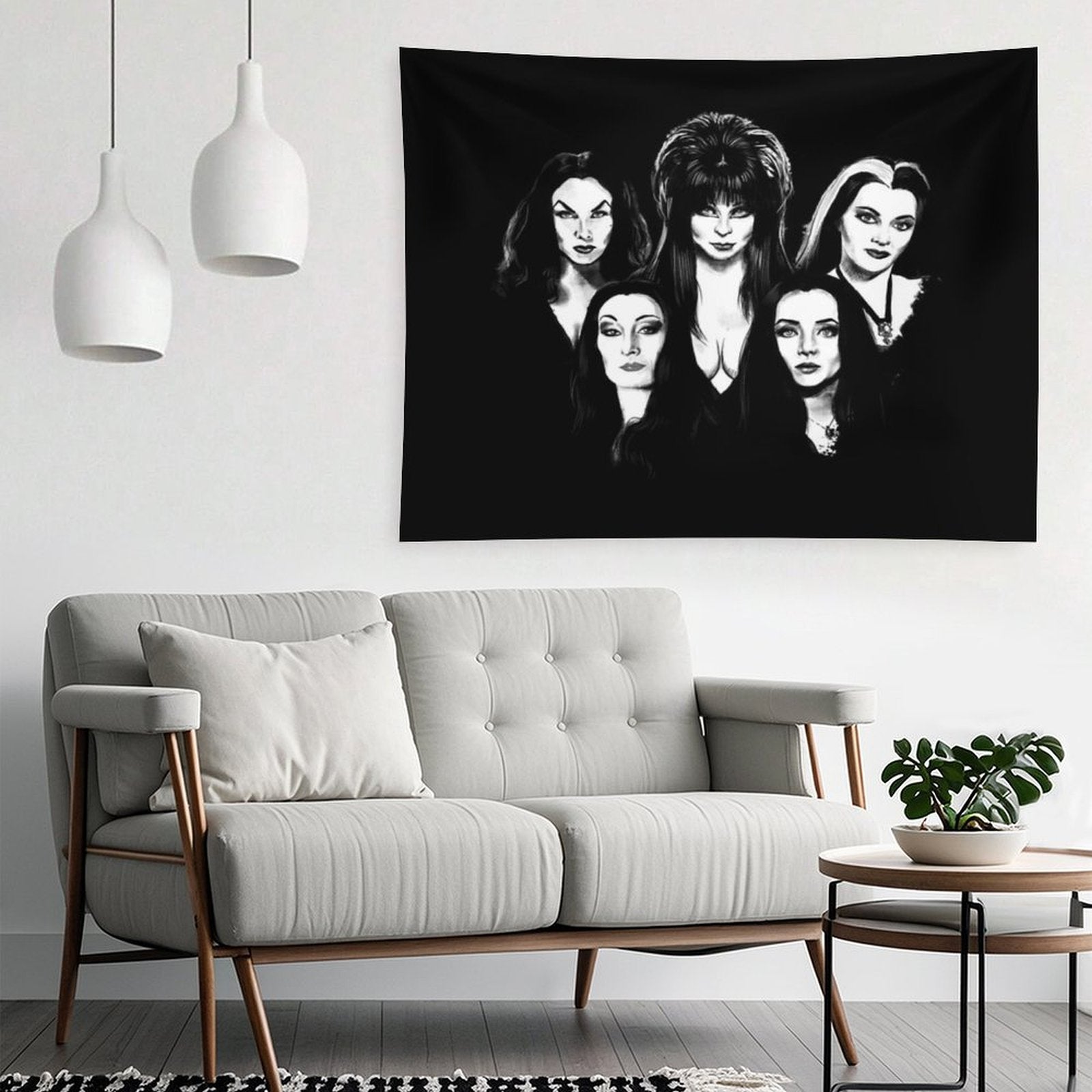 Goth Queens - Elvira, Vampira, Lily, Morticia Tapestry