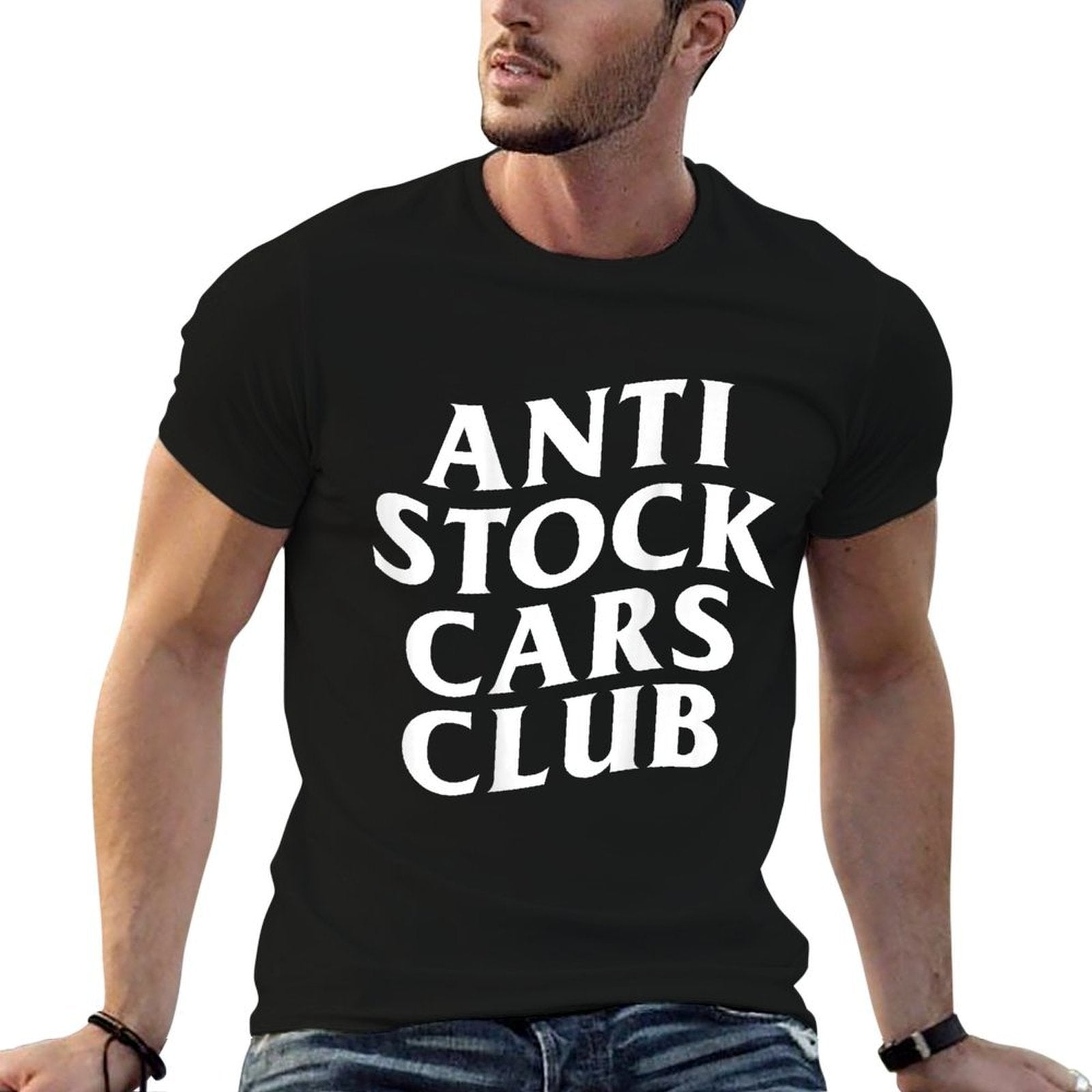 Anti Stock Cars Club Funny Meme (ON BACK)  Relaxed-fit T-Shirt