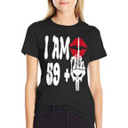I Am 59 Plus One Middle Finger Skeleton Funny 50th Birthday  Breathable T-Shirt