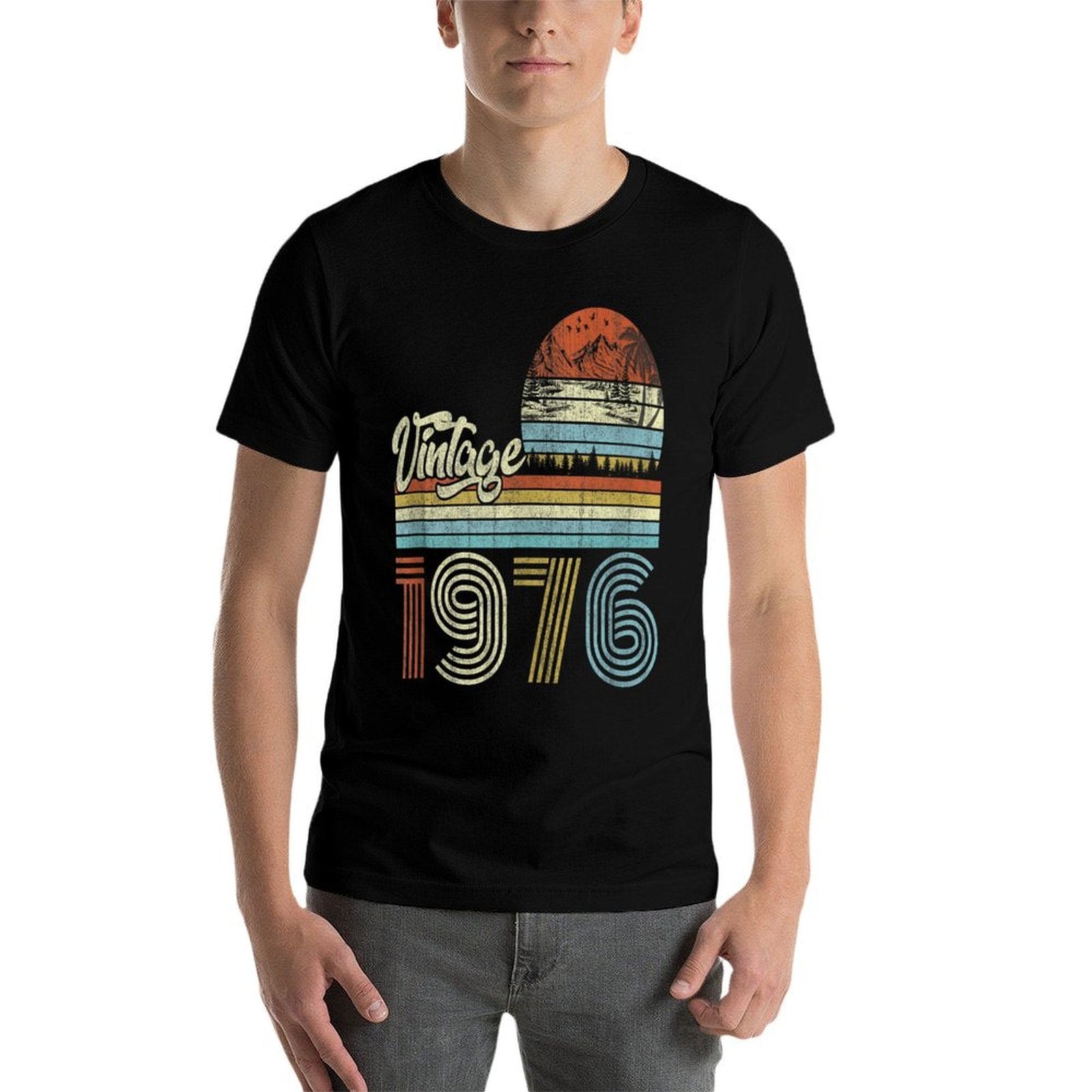 50 Years Old Vintage Born In 1976 Funny 50th Birthday Gifts  Wrinkle-resistant T-Shirt