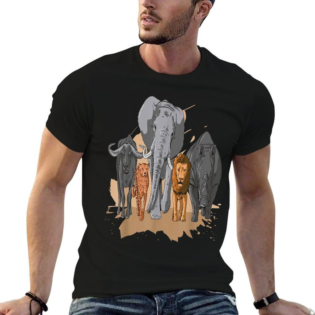 African Big Five Design African Animal Safari Animals Safari  Breathable T-Shirt