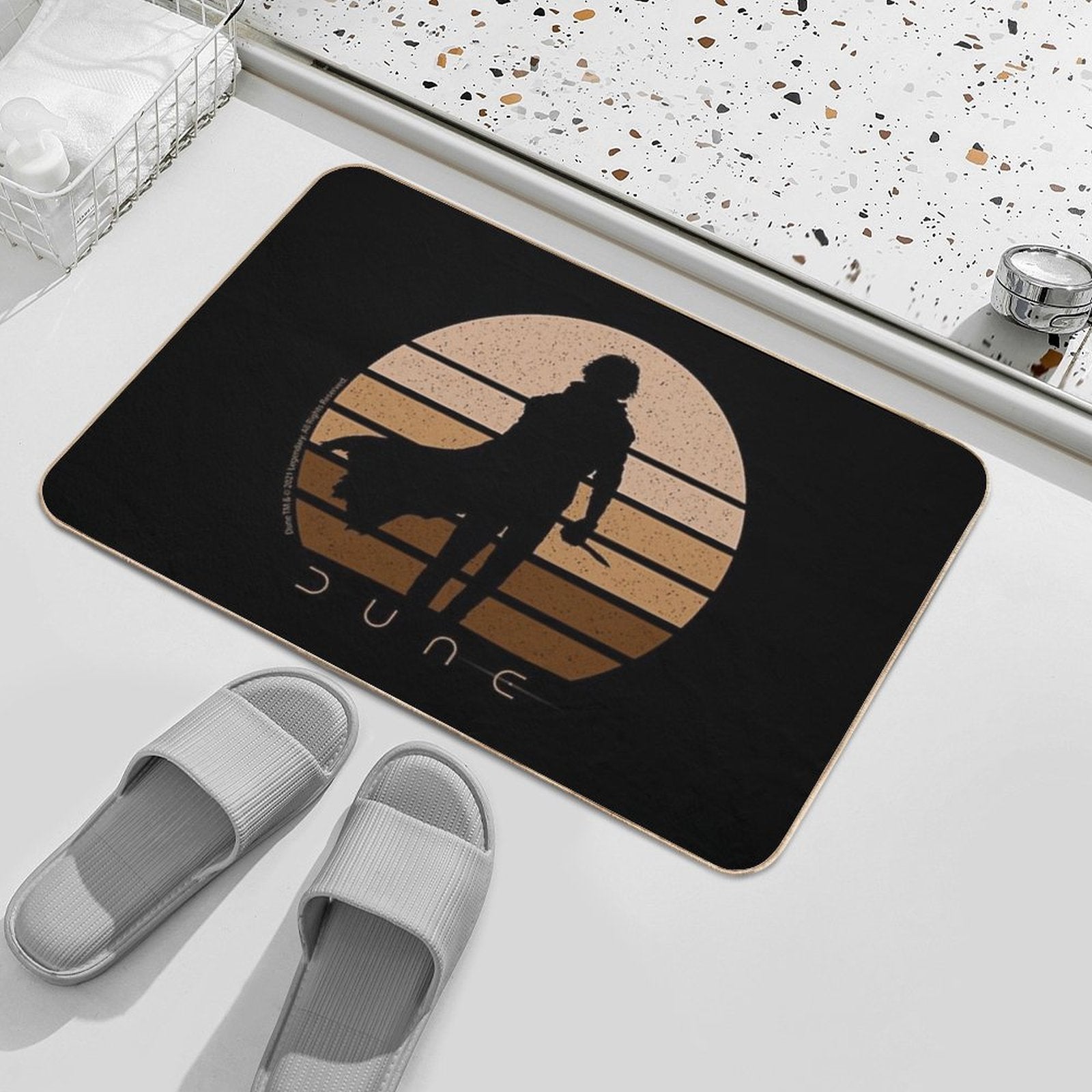 Dune - Muad'Dib, Retro  Easy To Clean Bath Mat
