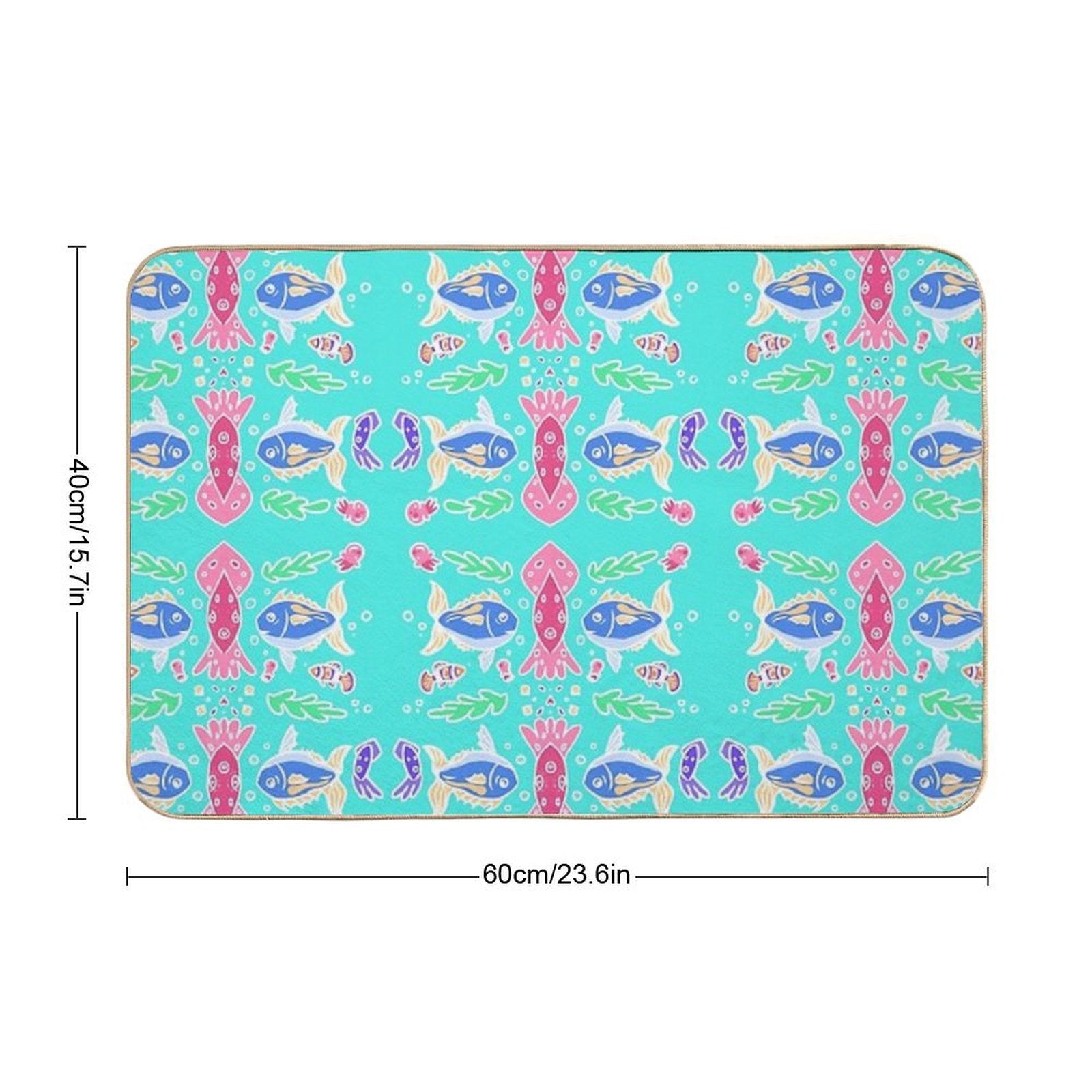 Vibrant Squid  Anti-Trip Bath Mat