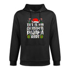 Christmas for Men Women This Is My Christmas Pajama Cotton-Polyester Blend Hoodie