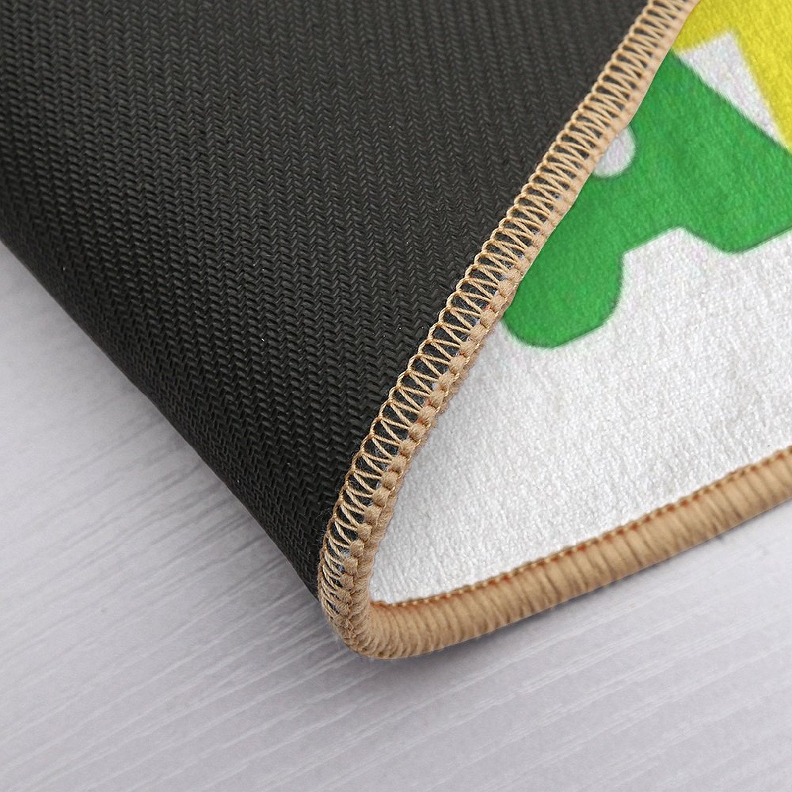 Kawaii Green Tomato Mascot No. 2  Anti-Trip Bath Mat