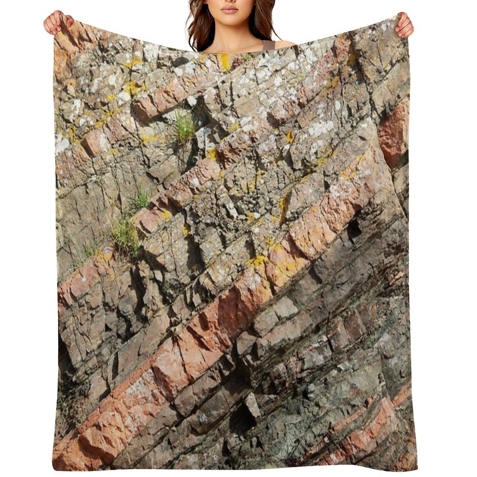A Slice of Geology Quick-dry Throw Blanket