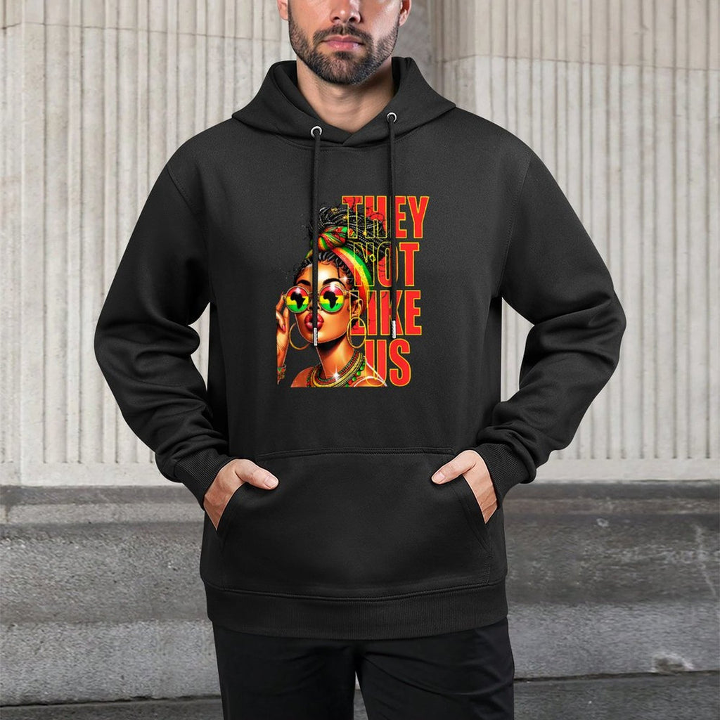 They Dont Like Us Juneteenth 1865, Afro America Woman Durable Construction Hoodie